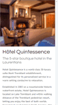 Mobile Screenshot of hotelquintessence.com